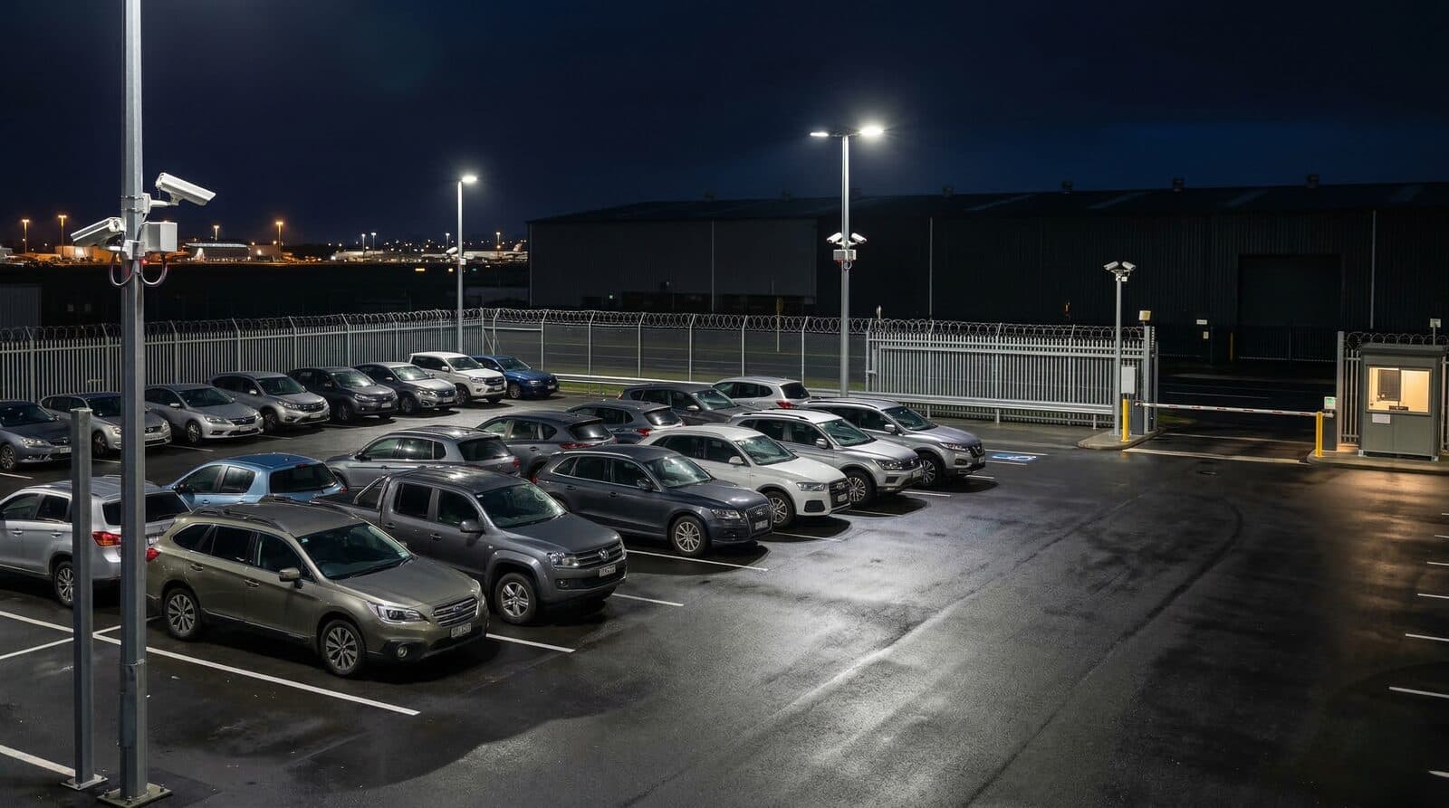 Flypark secure monitored yard near Auckland Airport